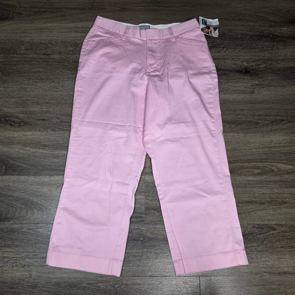 Riders by Lee Womens 10M‎ Stretch Pants Pink Straight Leg Mid Rise W38446I